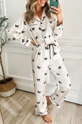 White and Black Bow Sleepwear