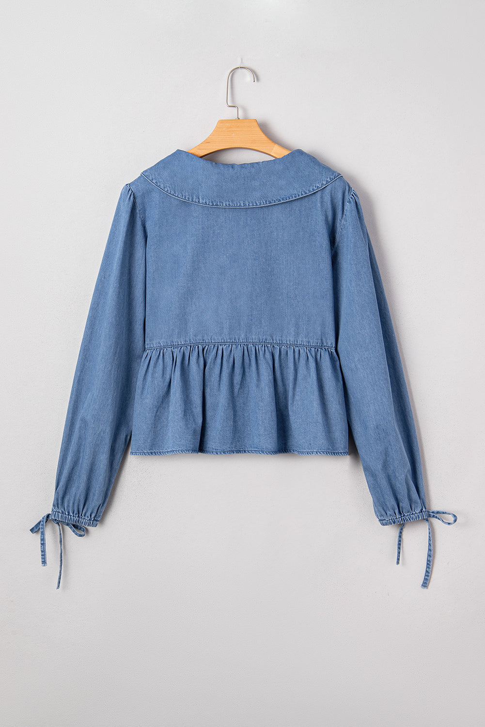 Denim Balloon Sleeve Top