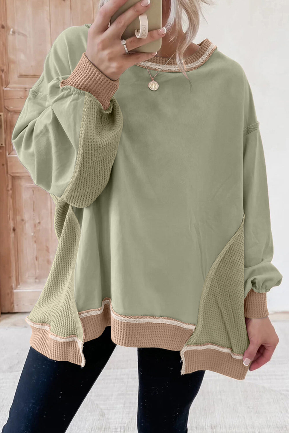 Smoke Green Oversized Sweatshirt
